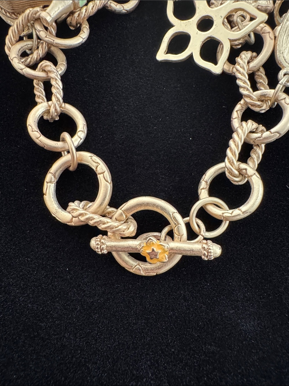 Unbranded Matte Gold-Tone Multi Charm Bracelet - Picture 4 of 6